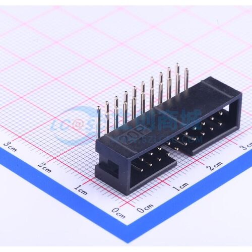 连接器 B-3000R20P-0110 弯插,P=2.54mm 2x10P 简牛座
