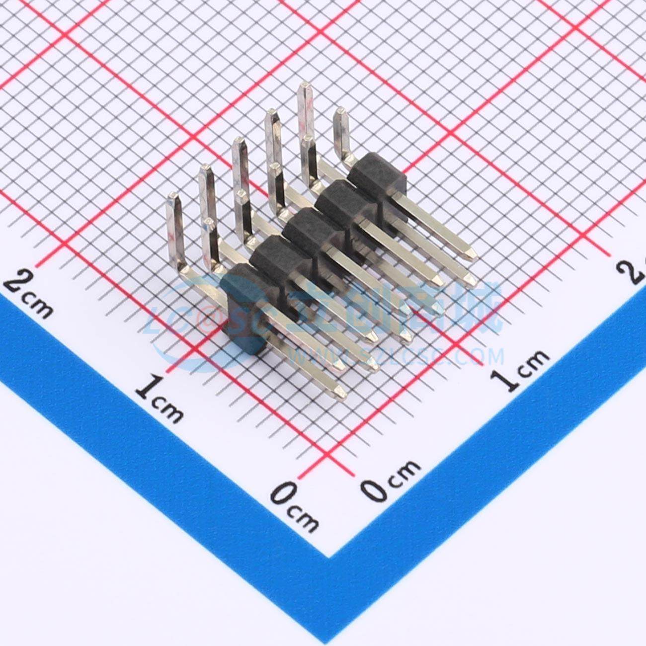排针 PH2.54-07-05PWS 弯插,P=2.54mm 2x5P 方针 电子元器件配单