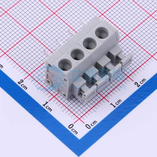弹簧式接线端子 DB260-5.0-4P-GY 插件,P=5mm 电子元器件配单