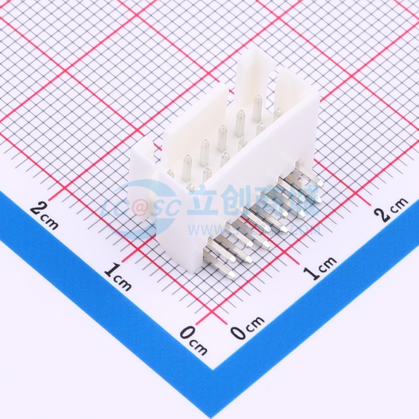 线对板针座 XD-XHD-2*6AW 插件,P=2.54mm 2x6P 弯插 电子元器件