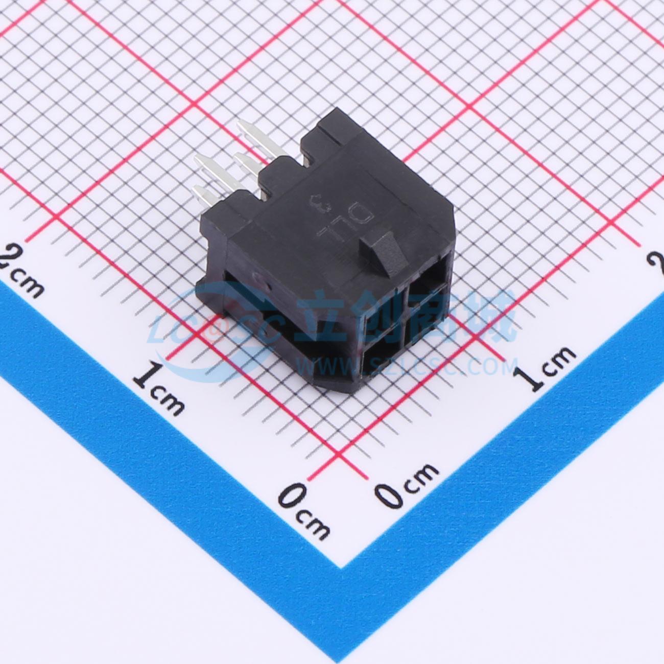 线对板针座 XD-43045-2*2A 插件,P=3mm 2x2P 直插 电子元器件配单