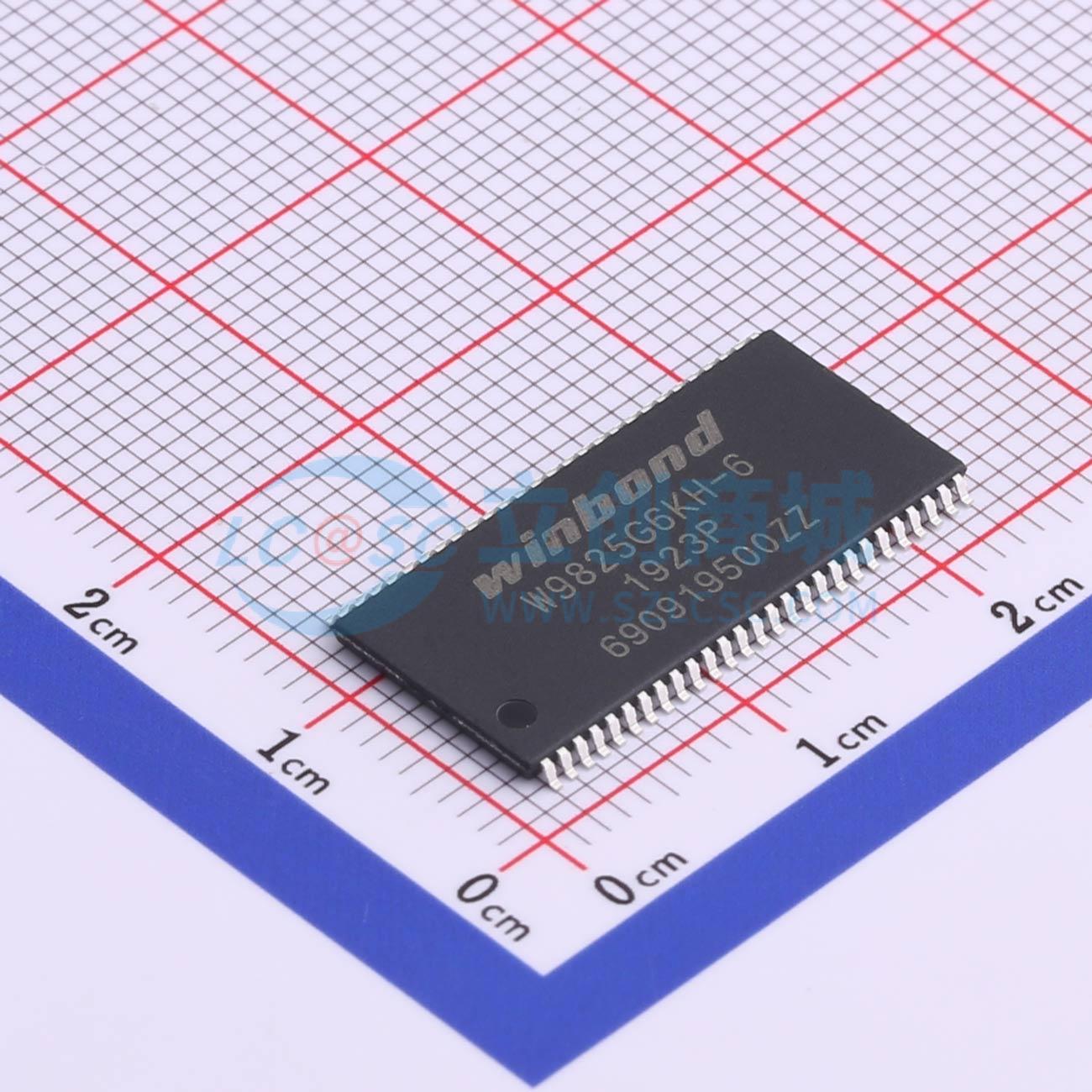 同步动态随机存取内存(SDRAM) W9825G6KH-6 TSOP-54-10.2mm 原装