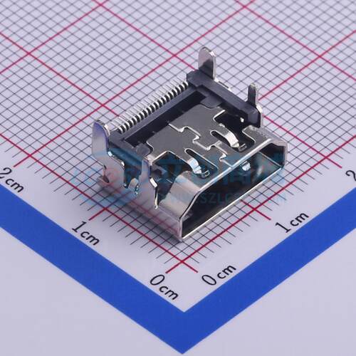 HDMI-019S SMD HDMI 母 19P 卧贴 D-Sub/VGA连接器