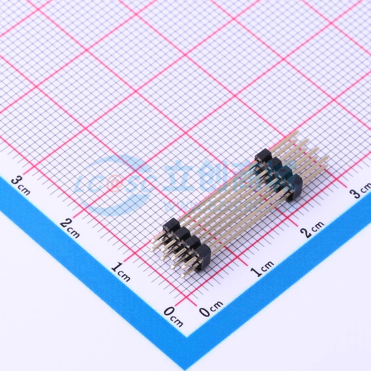 排针 CS-1126WS-2X4B(L29) 插件,P=2mm 2x4P 方针 电子元器件配单