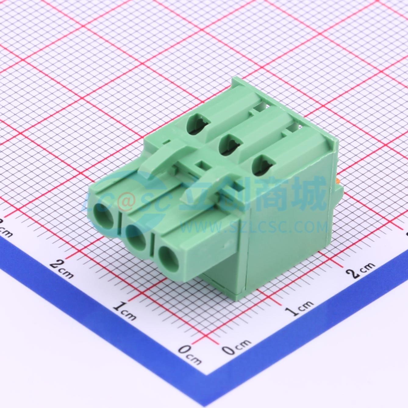 插拔式接线端子 2EDGKDF-5.08-03P-14-00A(H) P=5.08mm 插头 1x3P