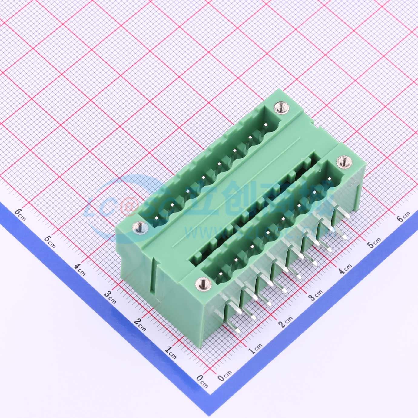 插拔式接线端子 KF2EDGRHM-5.08-2*8P 弯插,P=5.08mm 板端/插座-
