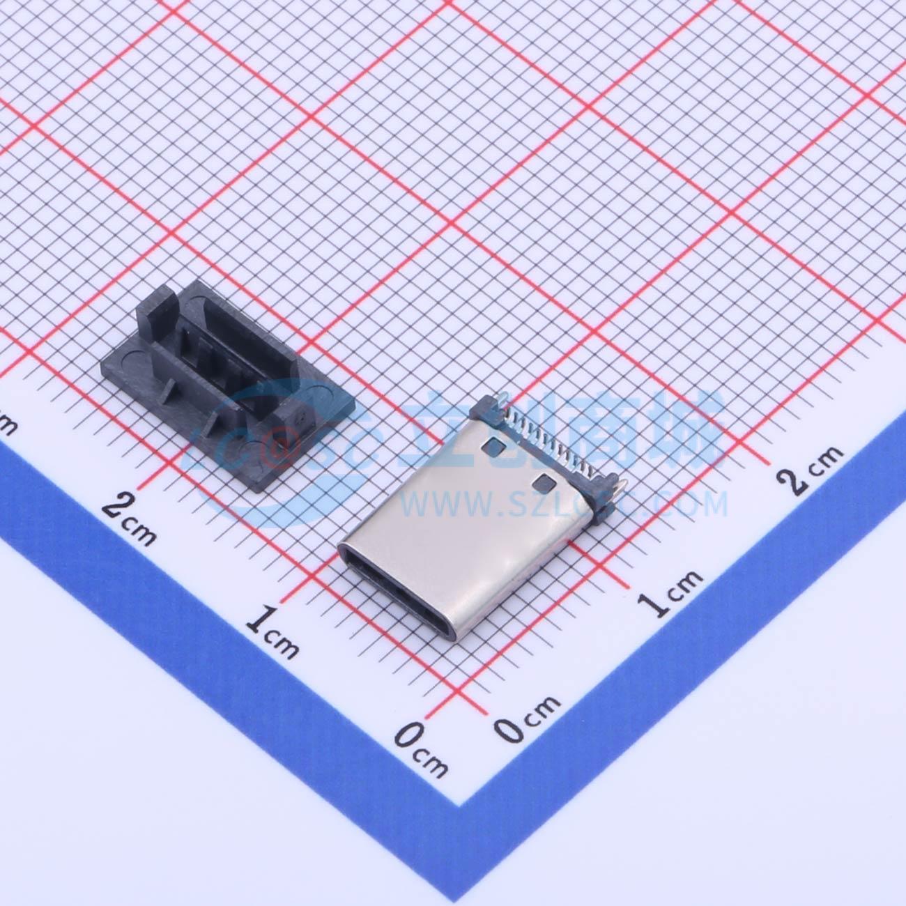 USB连接器 U263-241N-4BQC15 SMD 3.1TYPE-C连接器 公头24P直立式