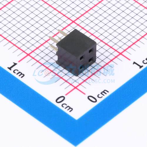 排母 DS1026-06-2x2S8BV 插件,P=2mm 2x2P 双排 电子元器件配单