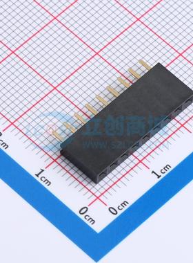 排母 F185-1109A0ASYE3 插件,P=2.54mm 1x9P 单排 电子元器件配单