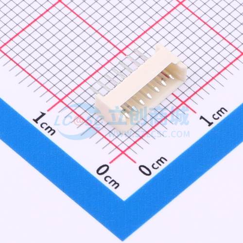 线对板针座 JS12T-S07MXA-00 插件,P=1.25mm 1x7P 直插 原装正品