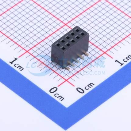 排母 X1321FVS-2x05-C43D48 SMD,P=1.27mm 2x5P 方孔 电子元器件