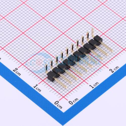 排针 PZ254-1-10-W-2.5-G1 弯插,P=2.54mm 1x10P 方针 电子元器件