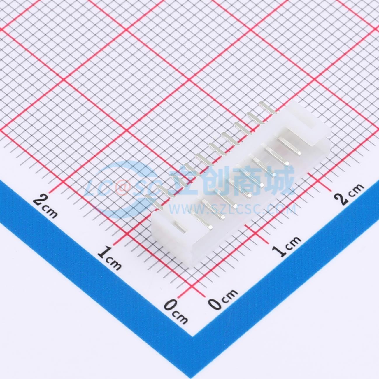 线对板针座 XD-PH-10A-G 插件,P=2mm 1x10P 直插 电子元器件配单