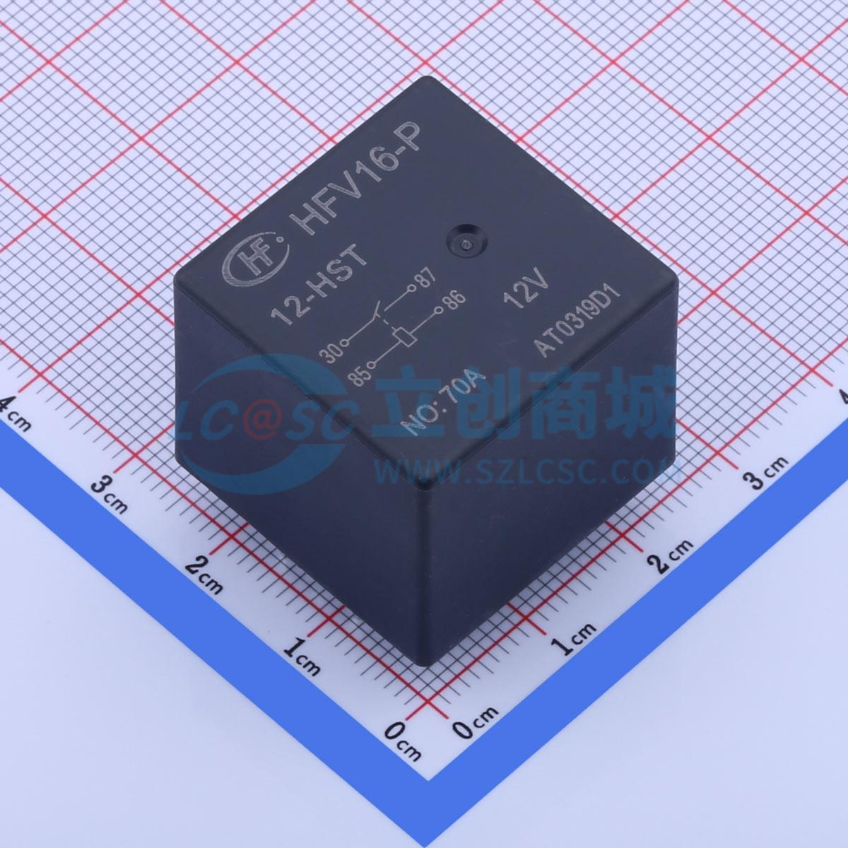 汽车继电器 HFV16-P/12-HST 插件,26x26.6mm 原装 电子元器件配单