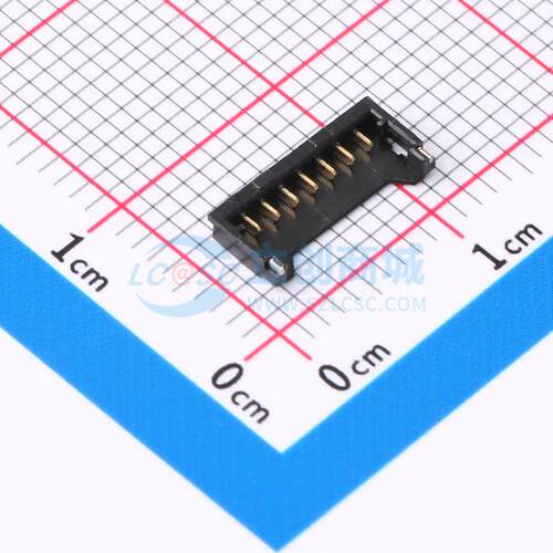 线对板针座 IPCW120W17LBS6R SMD,P=1.2mm,卧贴 1x7P 卧贴 原装
