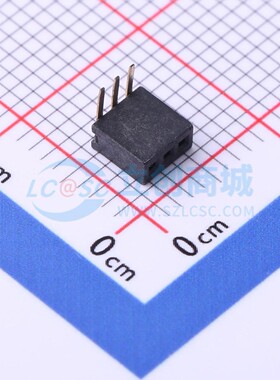 排母 X1311FR-03-C43D24 弯插,P=1.27mm 1x3P 方孔 电子元器件