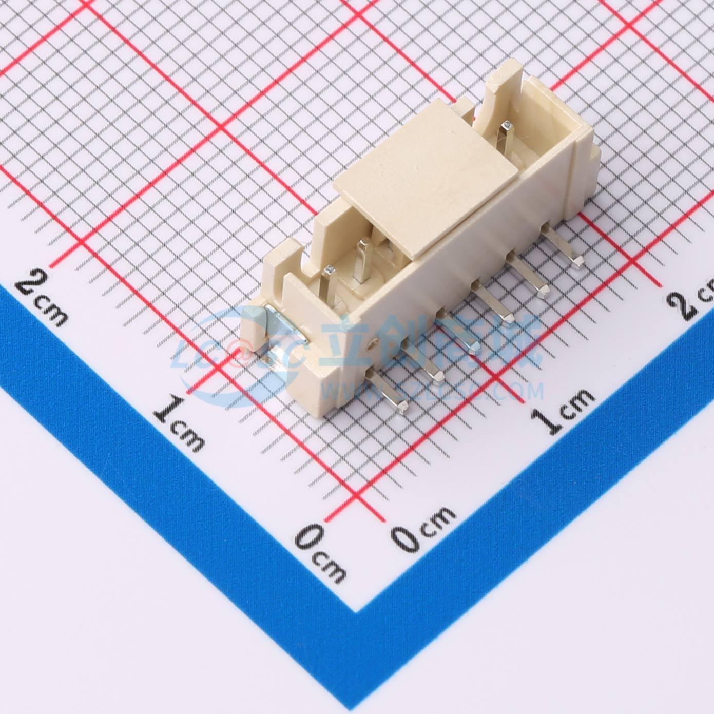 线对板针座 ZX-XH2.54-6PLT SMD,P=2.54mm 1x6P 立贴 电子元器件