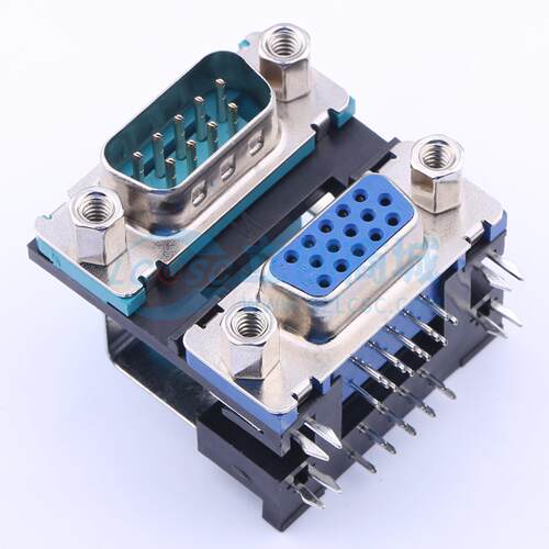 HDR-HX-103DIP 弯插 D-Sub 公；母 弯插 D-Sub/VGA连接器