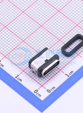 USB连接器 B0404-ATCF-06-004 SMD 板上防水 L7.5外壳四脚插板 端