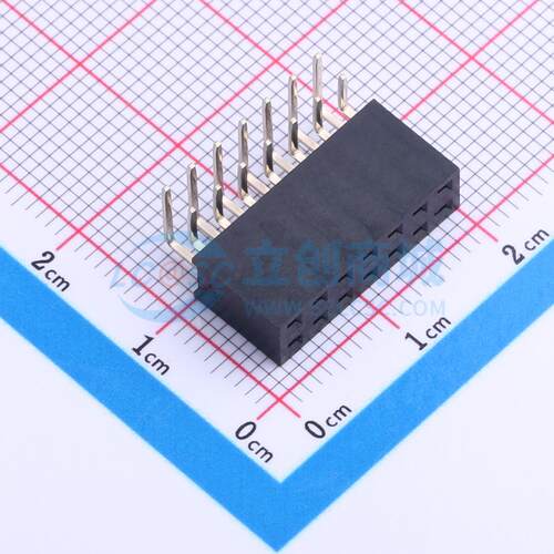 排母 PM254-2-07-W-8.5 弯插,P=2.54mm 2x7P 方孔 电子元器件配单