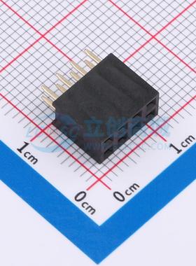 排母 F185-1204A0BSYA1 插件,P=2.54mm 2x4P 双排 电子元器件配单