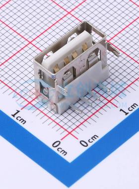 USB连接器 USB-ZD-136DIP 插件 AF10.0前插后插6.3平口白胶PBT0.2
