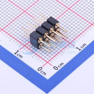 排针 X5521WV-2X04-C46D46-1220 插件,P=2.54mm 2x4P 方针 原装