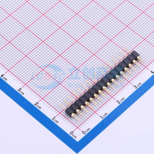 排针 PZ254-1-16-Z-C 插件,P=2.54mm 1x16P 圆针 电子元器件配单