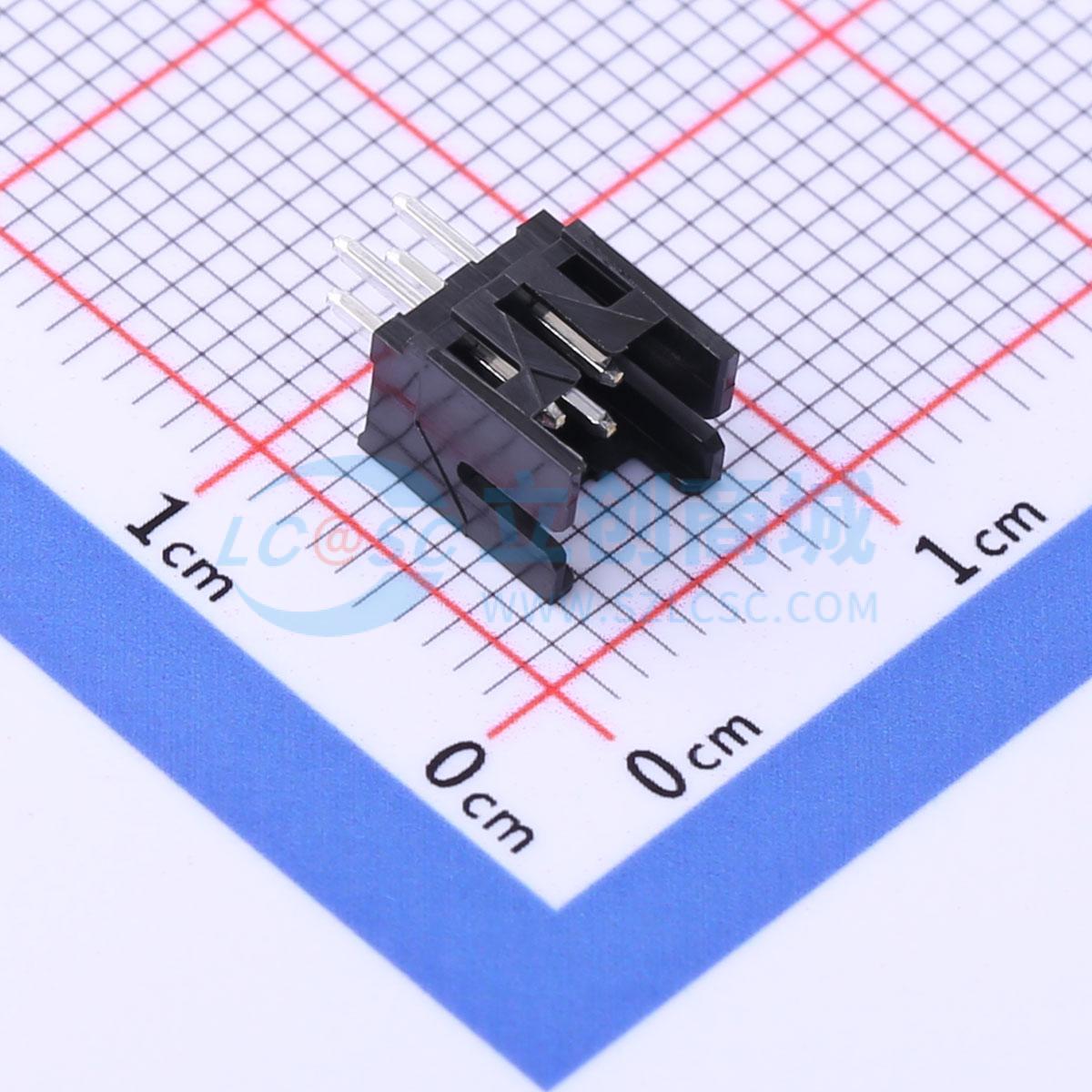 线对板针座 DF11-4DP-2DSA(24) 插件,P=2mm 2x2P 直插 电子元器件