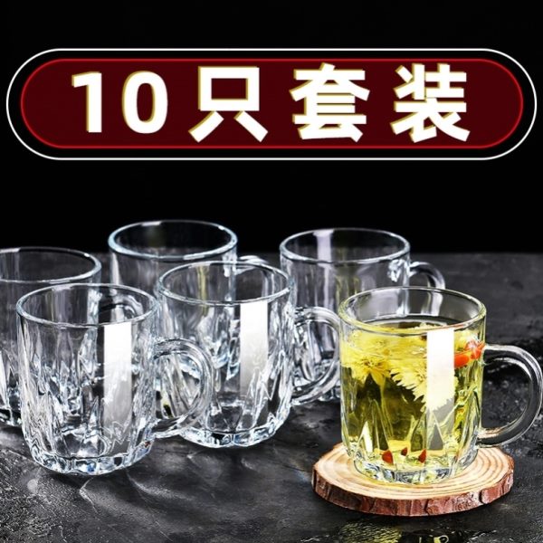 钢化玻璃杯耐摔招待客摔专用水杯喝水防摔人喝杯子家用的酒杯烂不