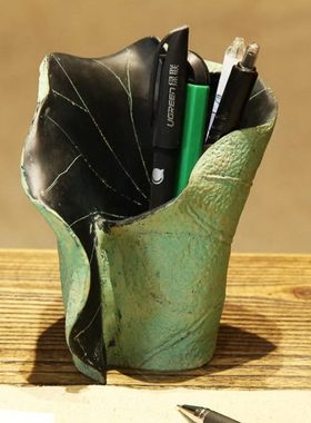 摆件插 书桌送礼笔筒中式办公用品教师节笔装饰品 品