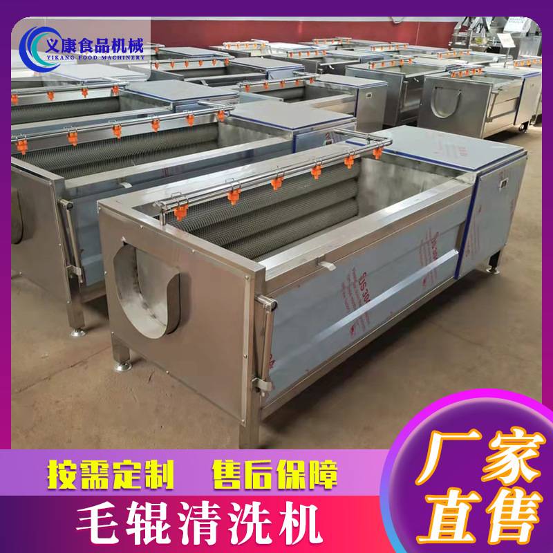 山药豆清洗机 商用大型海棠果毛辊清洗机设备 贝母清洗机设备