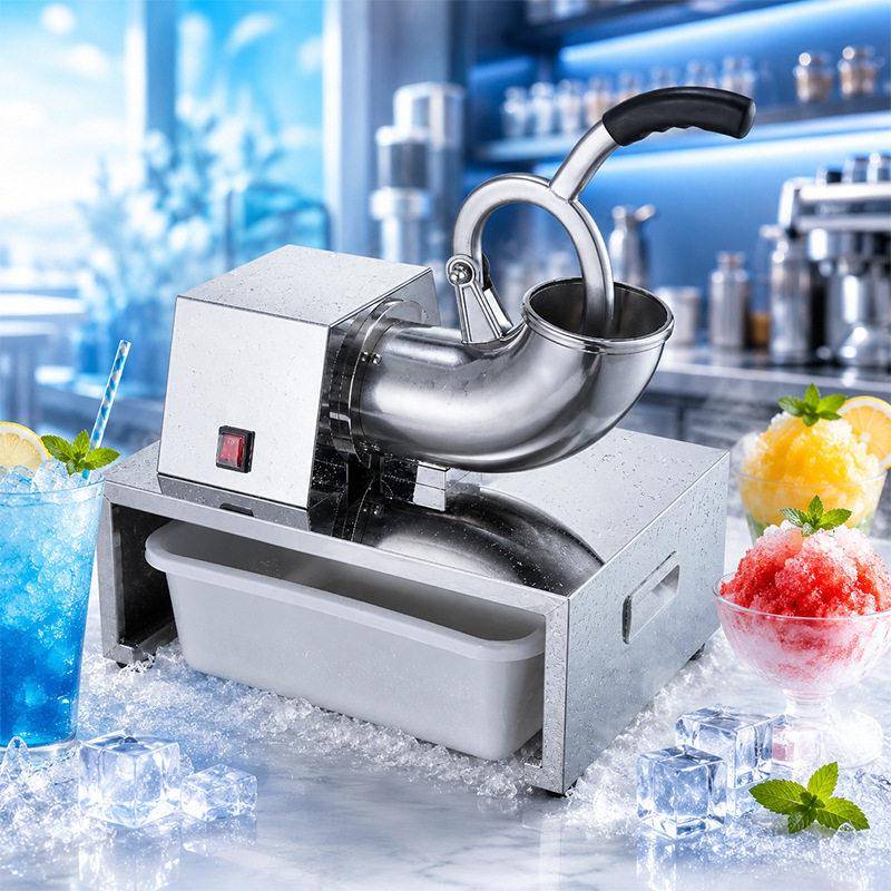 奶茶店商用大功率碎冰机带胶盆款不锈钢刨冰机雪花冰机