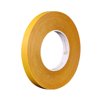 超粘半透明棉纸双面胶带4600克粘力无纺布双面胶抗反弹防翘曲工业电气标牌固定粘贴黄色格拉辛离型纸双面胶带
