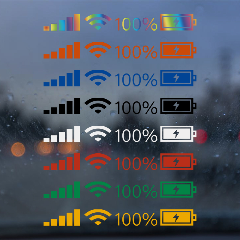 兔哈德5GWIFI电量信号标志车贴