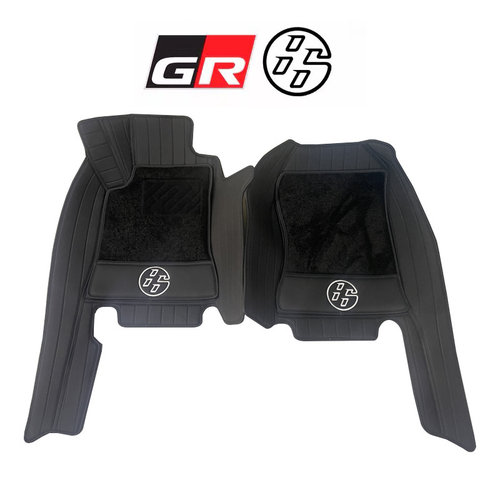 新款丰田GR86supra真皮丝绒脚垫