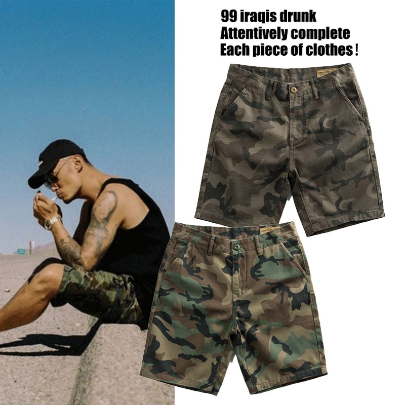 MADNESS MDNS WRUEI WORKWEAR SHORTS余文乐潮牌五分裤工装短裤男