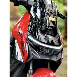 适用原创设计 九号猎户座Mk2前风挡运动竞技前挡风板虎鲨前扰流