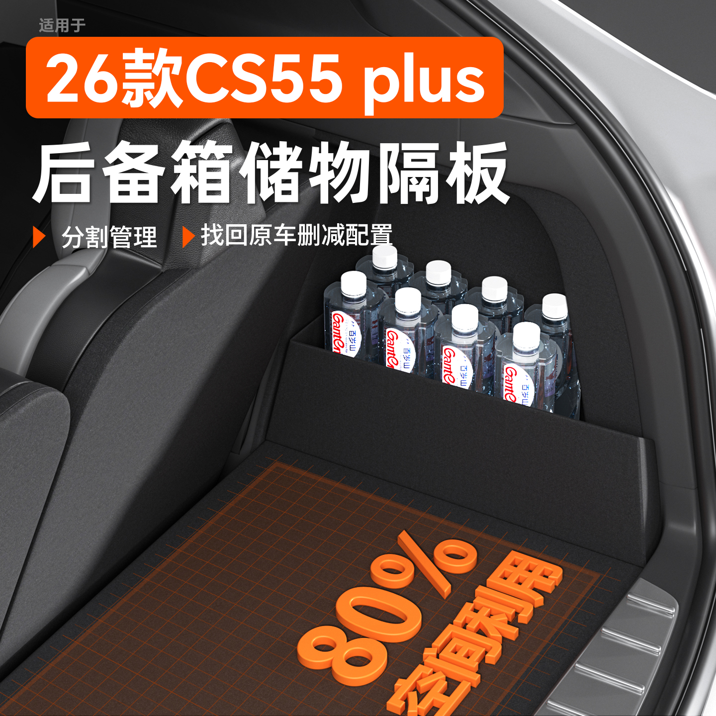 【4S专用】后备箱隔板储物箱！