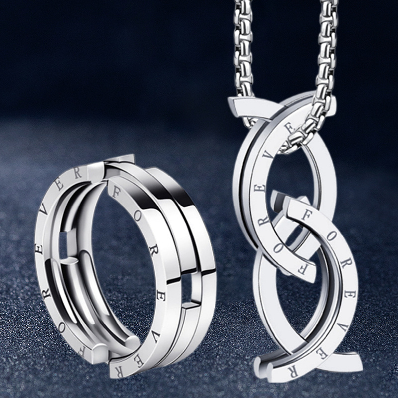 POYO潮牌原创设计变形鱼钛钢项链