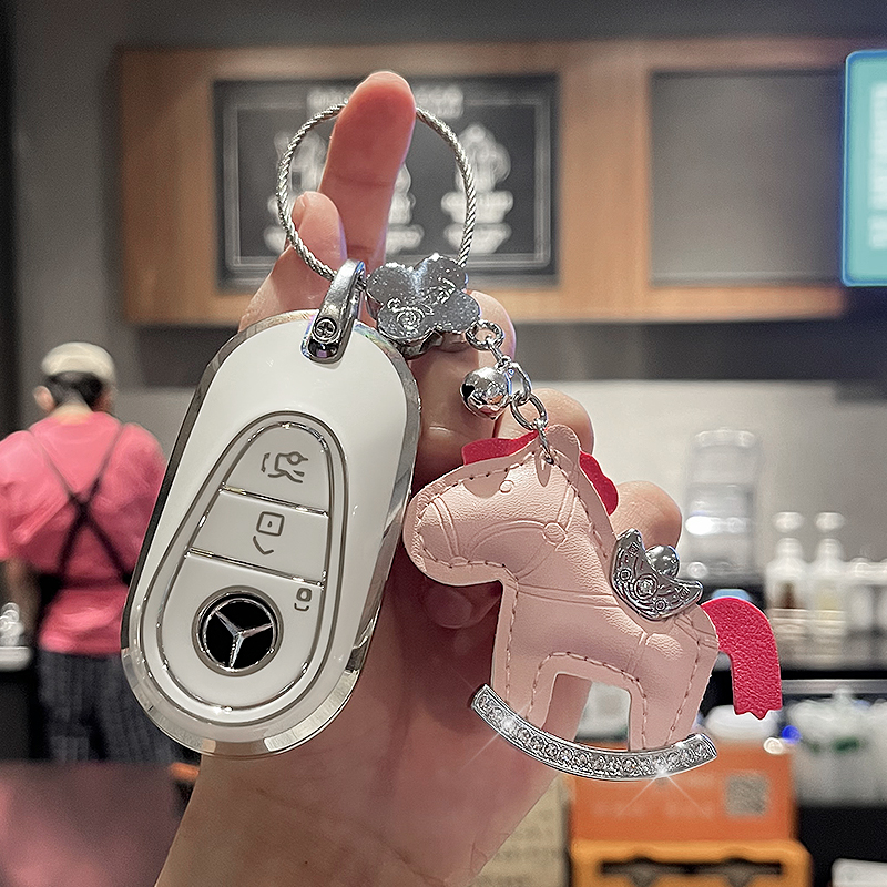 适用奔驰钥匙套C260L新E级E300L/C级GLC壳S级GLB车GLE/GLA男女扣