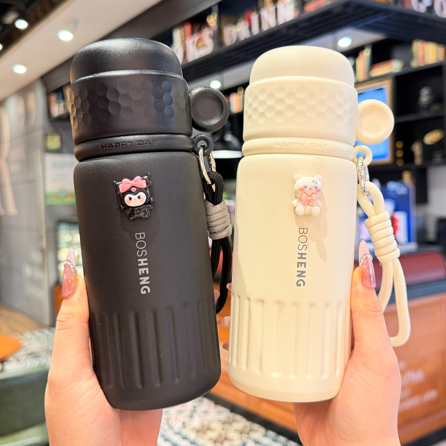 保温杯女2025新款双饮水杯大容量