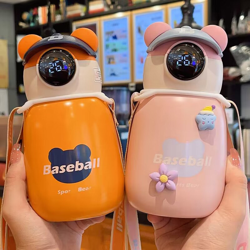 儿童智能显温保温杯可爱个性吸管杯316不锈钢食品级学生上学水壶,餐饮具,保冷/保温杯,淘宝优惠券,粉丝福利购,淘宝优惠卷