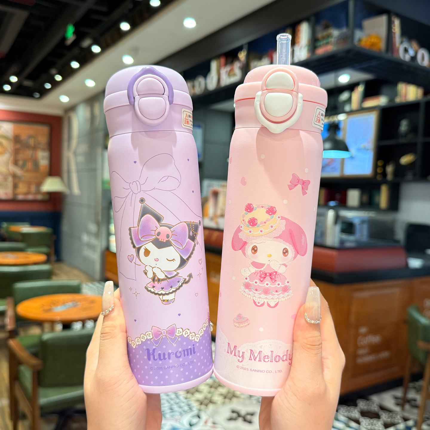 高颜值库洛米316保温杯吸管水杯