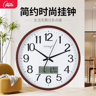 挂钟热销榜现代石英钟客厅静音挂钟卧室时钟静音轻奢家用钟表挂墙