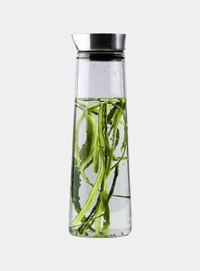 北欧简约风防尘耐热玻璃冷水壶凉水杯家用大容量耐高温泡茶壶冷水