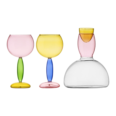 wvii葡萄酒杯创意撞色设计