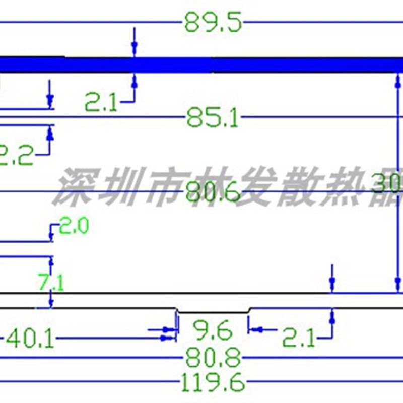 铝合金外壳119*35mm 铝型材外壳 铝盒 铝壳 壳体电源盒仪表壳体