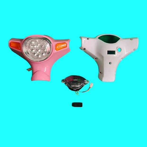 电动车配件骏马大灯前壳仪表小绵羊灯头总成头罩48V60V灯箱包邮