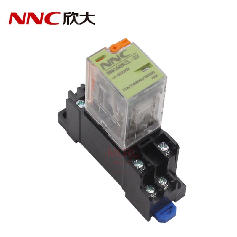 欣大中间继电器NNC68AZL-2Z交流AC220V直流DC24V8脚12A带测试手柄